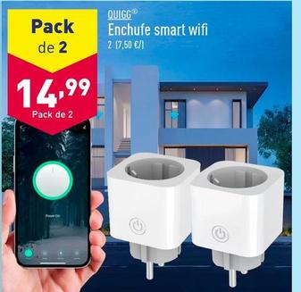 Oferta de Quigg - Enchufe Smart Wifi por 14,99€ en ALDI
