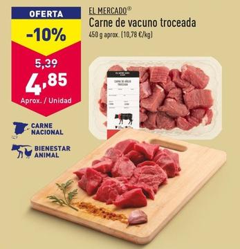 Oferta de El Mercado - Carne De Vacuno Troceada por 4,85€ en ALDI