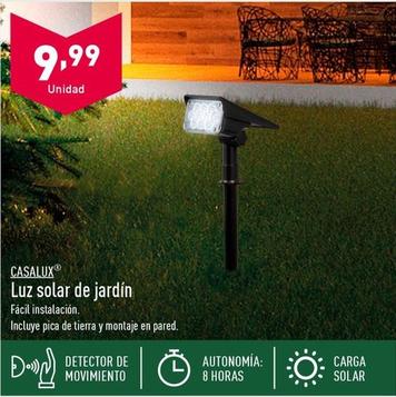 Oferta de Casalux - Luz Solar De Jardin por 9,99€ en ALDI