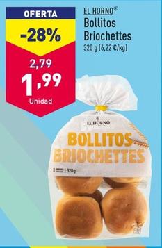 Oferta de El Horno - Bollitos Briochettes por 1,99€ en ALDI