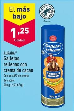 Oferta de Aurada - Galletas Rellena Con Crema De Cacao por 1,25€ en ALDI