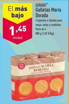 Oferta de Aurada - Galletas María Dorada por 1,45€ en ALDI