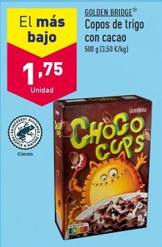 Oferta de Golden Bridge - Copos De Trigo Con Cacao por 1,75€ en ALDI