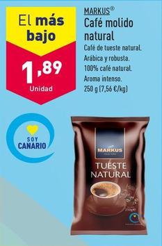 Oferta de Markus - Café Molido Natural por 1,89€ en ALDI