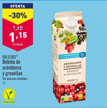 Oferta de Rio D'oro - Bebida De Arandanos Y Grosellas por 1,15€ en ALDI