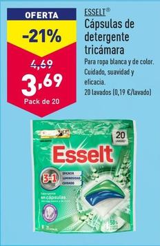 Oferta de Esselt - Capsulas De Detergente Tricamara por 3,69€ en ALDI
