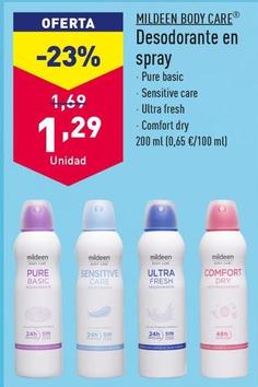 Oferta de Mildeen - Desodorante En Spray por 1,29€ en ALDI