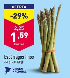 Oferta de Espárragos Finos por 2,49€ en ALDI