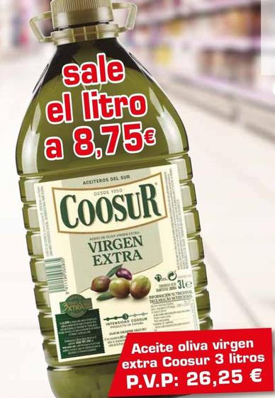 Oferta de Coosur - Aceite Oliva Virgen Extra por 26,25€ en Supermercados Piedra