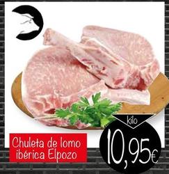 Oferta de Elpozo - Chuleta de Lomo Ibérica por 10,95€ en Supermercados Piedra