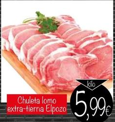 Oferta de Elpozo - Chuleta Lomo Extra-tierna por 5,99€ en Supermercados Piedra