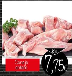 Oferta de Supermercados Piedra - Conejo Entero por 7,75€ en Supermercados Piedra