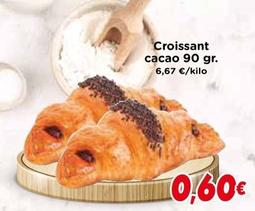 Oferta de Croissant Cacao por 0,6€ en Supermercados Piedra