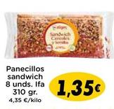 Oferta de Ifa Eliges - Panecillos Sandwich  por 1,35€ en Supermercados Piedra