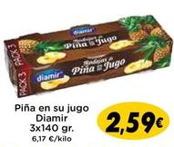 Oferta de Diamir - Piña En Su Jugo 3x por 2,59€ en Supermercados Piedra