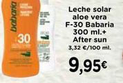 Oferta de Babaria - Leche Solar Aloe Vera F-30 por 9,95€ en Supermercados Piedra