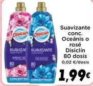 Oferta de Disiclin - Suavizante Concentrado Oceanis O Rose por 1,99€ en Supermercados Piedra