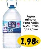 Oferta de Font Vella - Agua Mineral por 1,98€ en Supermercados Piedra