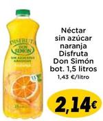 Oferta de Don Simón - Néctar Sin Azúcar Naranja Disfruta por 2,14€ en Supermercados Piedra