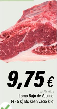Oferta de Carne de vacuno por 9,75€ en Cash Ifa