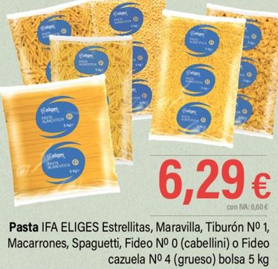 Oferta de Pasta por 6,29€ en Cash Ifa