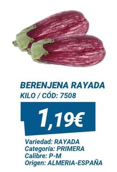 Oferta de Berenjena Rayada por 1,19€ en Dialsur Cash & Carry