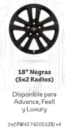 Oferta de Toyota - 8" Negras (5x2 Radios) en Toyota