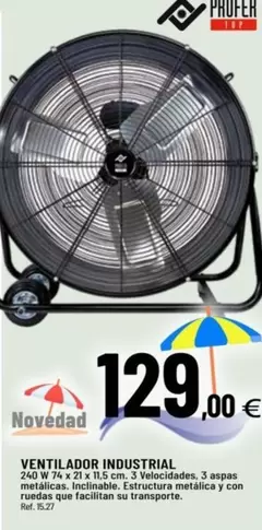 Oferta de Ventilador Industrial por 129€ en Coferdroza