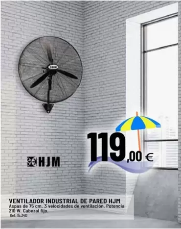 Oferta de HJM - Ventilador Industrial De Pared  por 119€ en Coferdroza