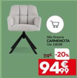 Oferta de Carmencita - Silla Giratoria por 94,99€ en Conforama