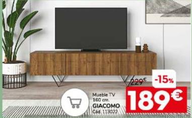 Oferta de Mueble Tv Giacomo por 189€ en Conforama