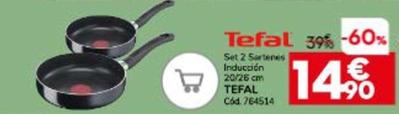 Oferta de Tefal - Set 2 Sartenes Inducción por 14,9€ en Conforama