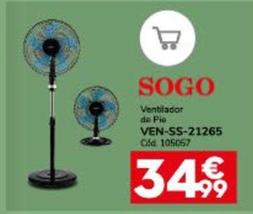 Oferta de Sogo - Ventilador De Pie Ven-ss-21265 por 34,99€ en Conforama