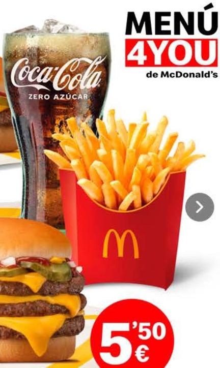Oferta de Coca-Cola por 5,5€ en McDonald's