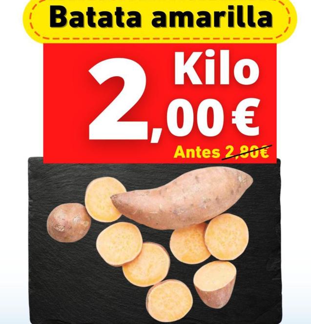 Oferta de Batata por 2€ en Supermercados Tu Alteza