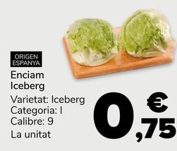 Oferta de Supeco - Enciam Iceberg por 0,75€ en Supeco