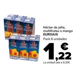 Oferta de Eurojus - Néctar De Piña, Multifrutas O Mango por 1,22€ en Supeco