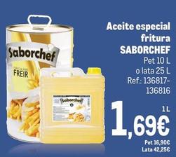 Oferta de Saborchef - Aceite Especial Fritura por 1,69€ en Makro