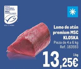 Oferta de Makro - Lomo De Atún Premium Msc Kloska por 13,25€ en Makro