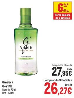 Oferta de  G-Vine - Ginebra por 27,95€ en Makro