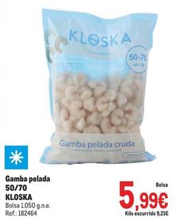 Oferta de Kloska - Gamba Pelada 50/70  por 5,99€ en Makro