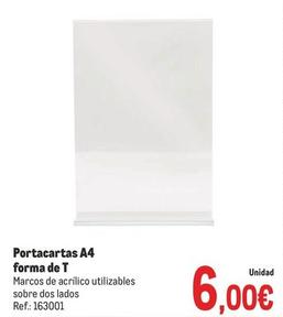 Oferta de Makro - Portacartas A4 Forma De T por 6€ en Makro