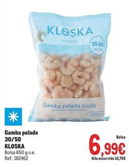 Oferta de Kloska - Gamba Pelada 30/50 por 6,99€ en Makro