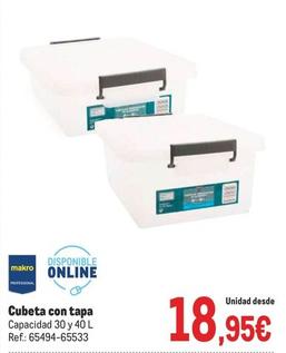 Oferta de Makro Professional - Cubeta Con Tapa por 18,95€ en Makro