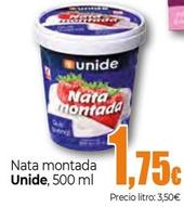 Oferta de Unide - Nata Montada por 1,75€ en Unide Supermercados