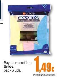 Oferta de Unide - Bayeta Microfibra por 1,49€ en Unide Supermercados
