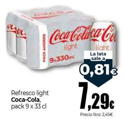 Oferta de Coca-cola - Refresco Light por 7,29€ en Unide Supermercados