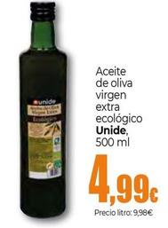 Oferta de Unide - Aceite De Oliva Virgen Extra Ecológico por 4,99€ en Unide Supermercados