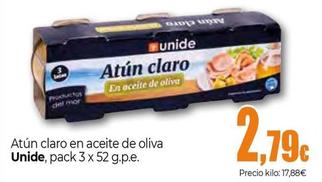 Oferta de Unide - Atún Claro En Aceite De Oliva por 2,79€ en Unide Supermercados