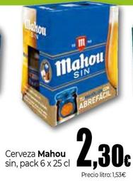 Oferta de Mahou - Cerveza Sin por 2,3€ en Unide Supermercados